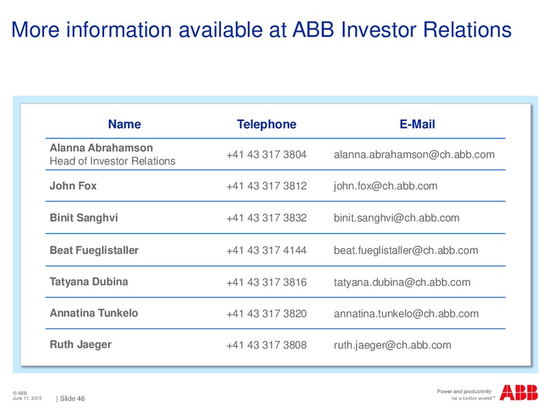 Barclays European Select Conference – Abb Oil Company Inc – slide 44