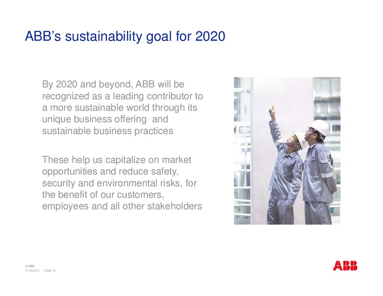 Exane 2nd SRI Conference – Abb Oil Company Inc – slide 12