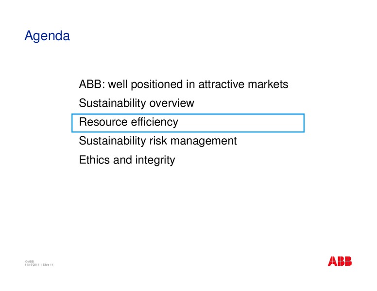 Exane 2nd SRI Conference – Abb Oil Company Inc – slide 14