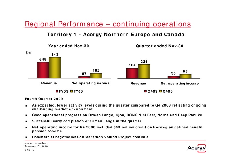 Q4 2009 and Full Year Earnings Call – Acergy Sa – slide 9