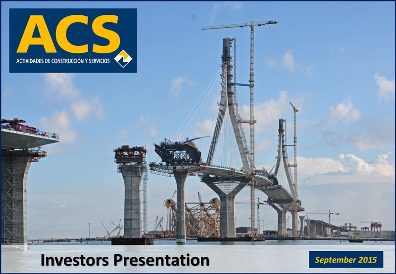 September 2015 Investor Presentation – ACS Group – slide 1