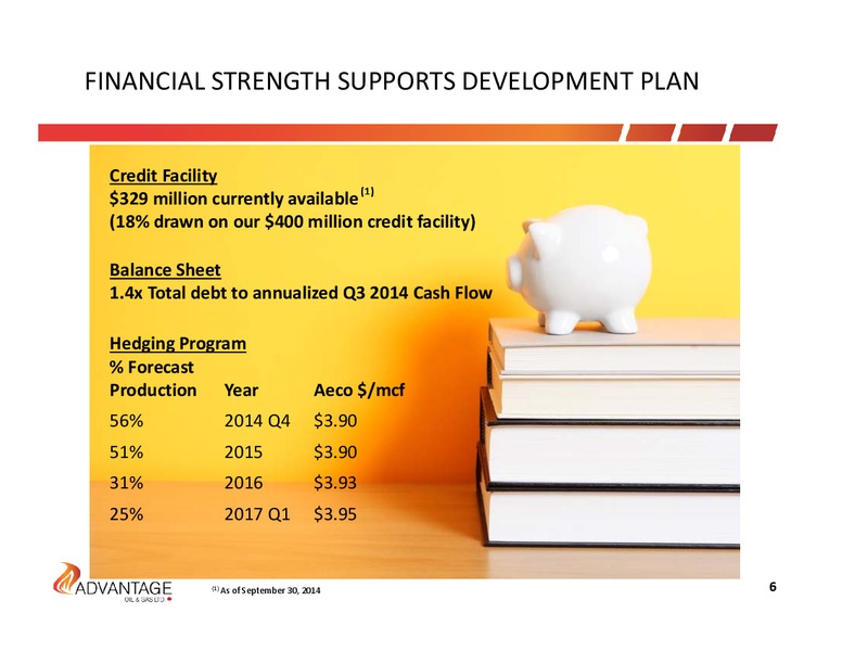 January 2015 Investor Presentation – Advantage Oil & Gas Ltd. – slide 6