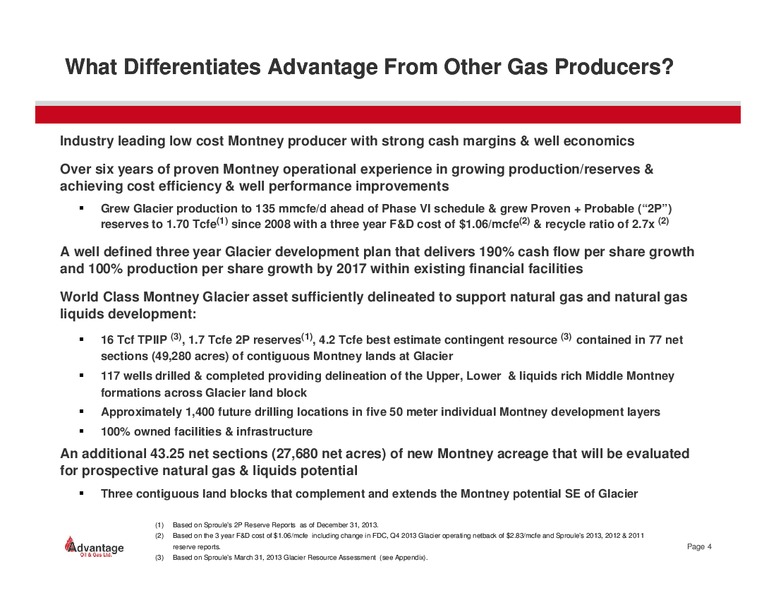 March 2014 Investor Presentation – Advantage Oil & Gas Ltd. – slide 4