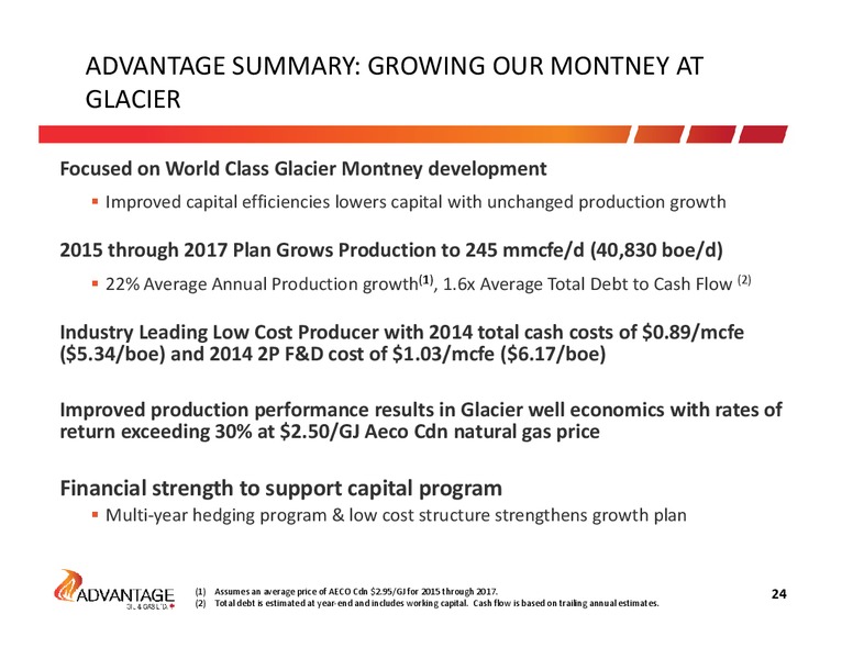 February 2015 Investor Presentation – Advantage Oil & Gas Ltd. – slide 24