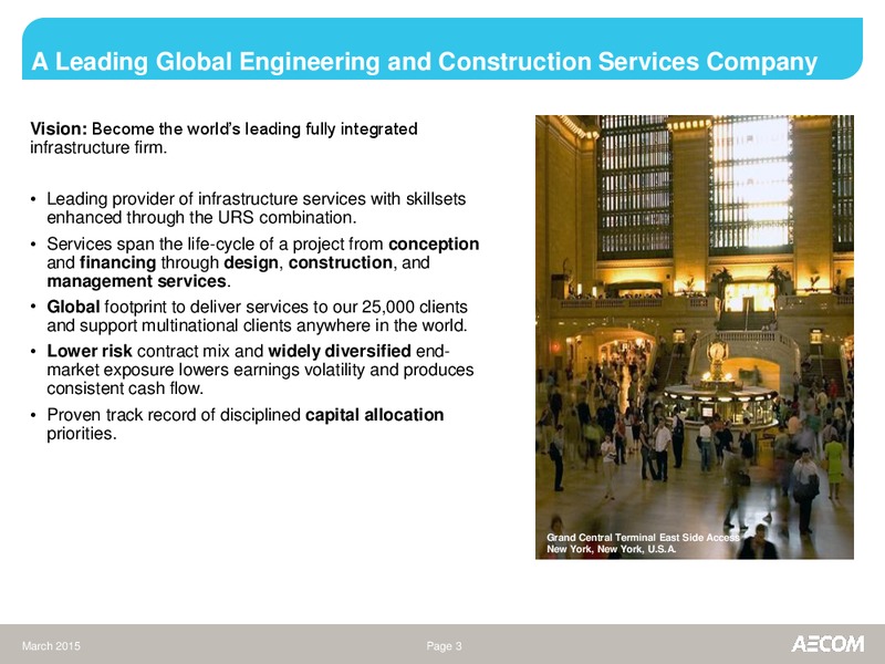 March 2015 Investor Presentation – Aecom – slide 2