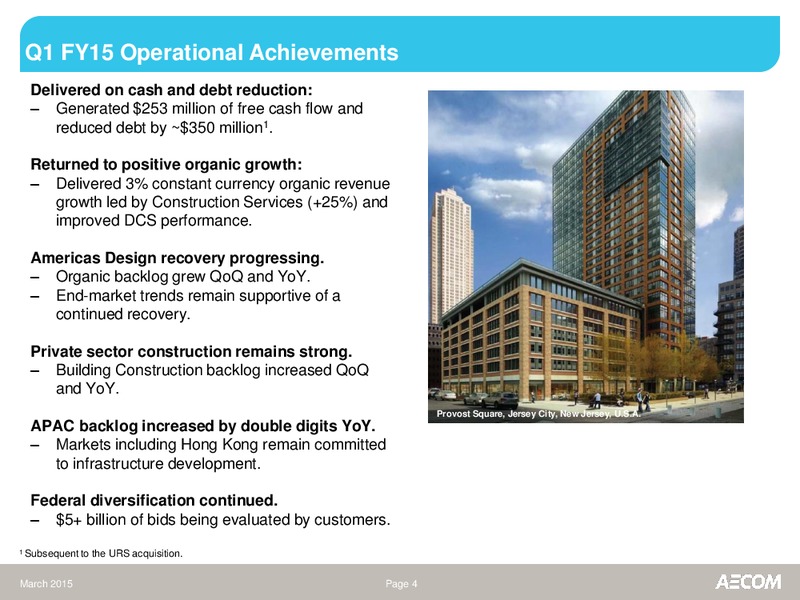 March 2015 Investor Presentation – Aecom – slide 3