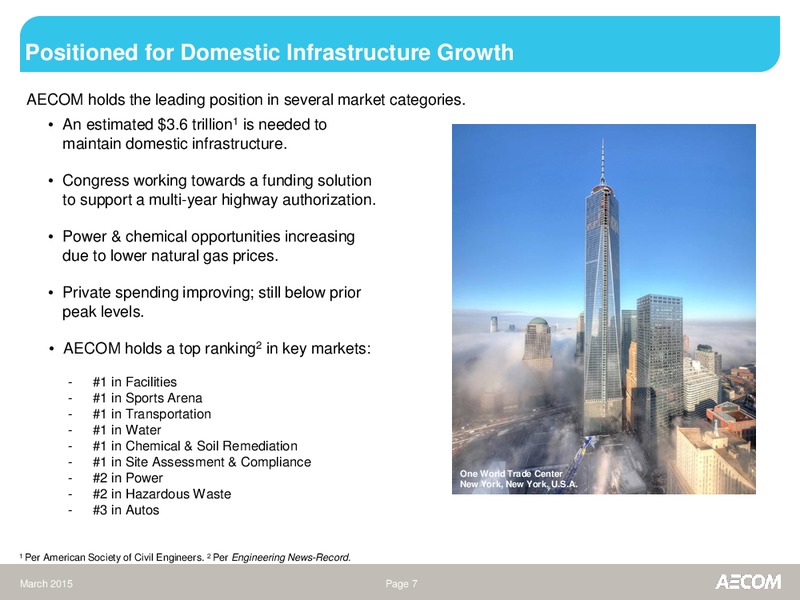 March 2015 Investor Presentation – Aecom – slide 6