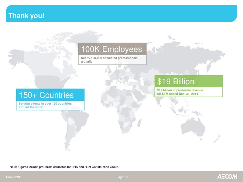 March 2015 Investor Presentation – Aecom – slide 15