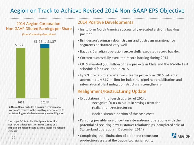 CJS SECURITIES 15TH ANNUAL – Aegion Corporation – slide 21