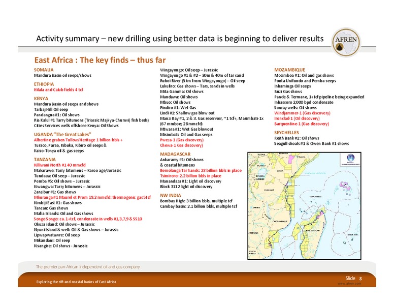 East Africa EP Conference – Afren Plc – slide 7