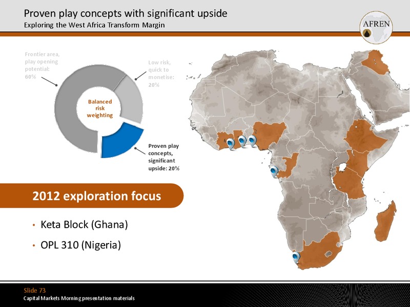 January 2012 Investor Presentation – Afren Plc – slide 72