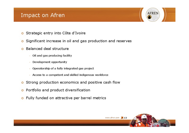 March 2008 Investor Presentation – Afren Plc – slide 12
