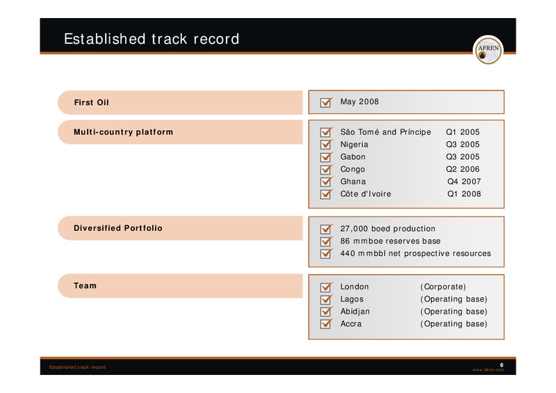 European Mid Cap Oil Conference – Afren Plc – slide 5