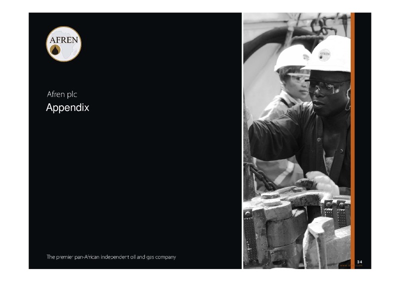 European Mid Cap Oil Conference – Afren Plc – slide 33