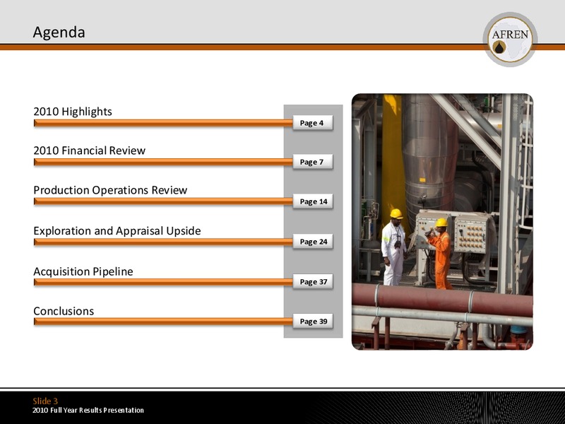 2010 Full Year Results – Afren Plc – slide 2