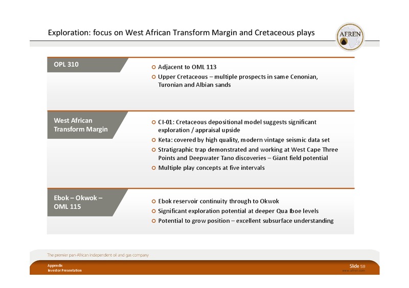 BAML London EP Conference 2010 – Afren Plc – slide 57