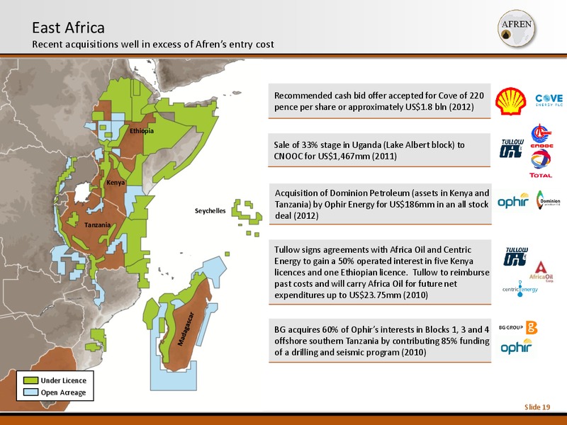 10th Annual Acquisition and Divestiture Summit – Afren Plc – slide 18