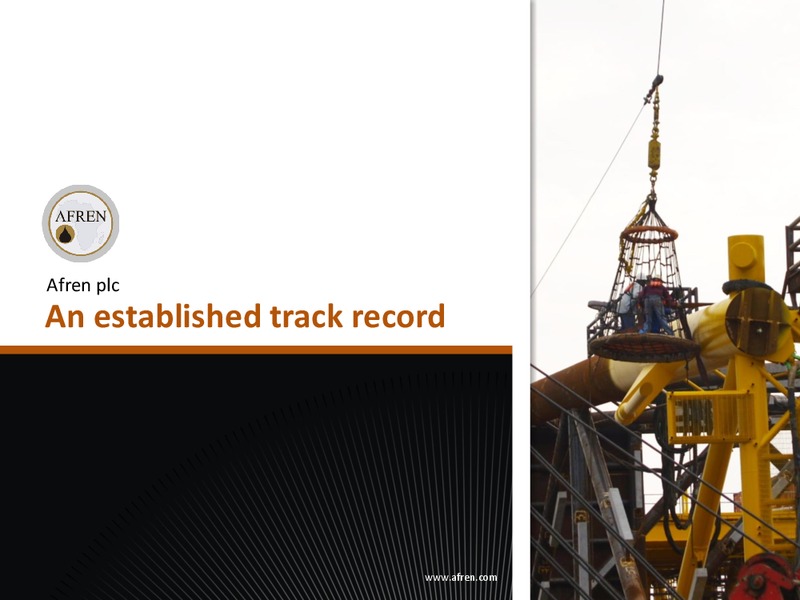 May 2011 Investor Presentation – Afren Plc – slide 8
