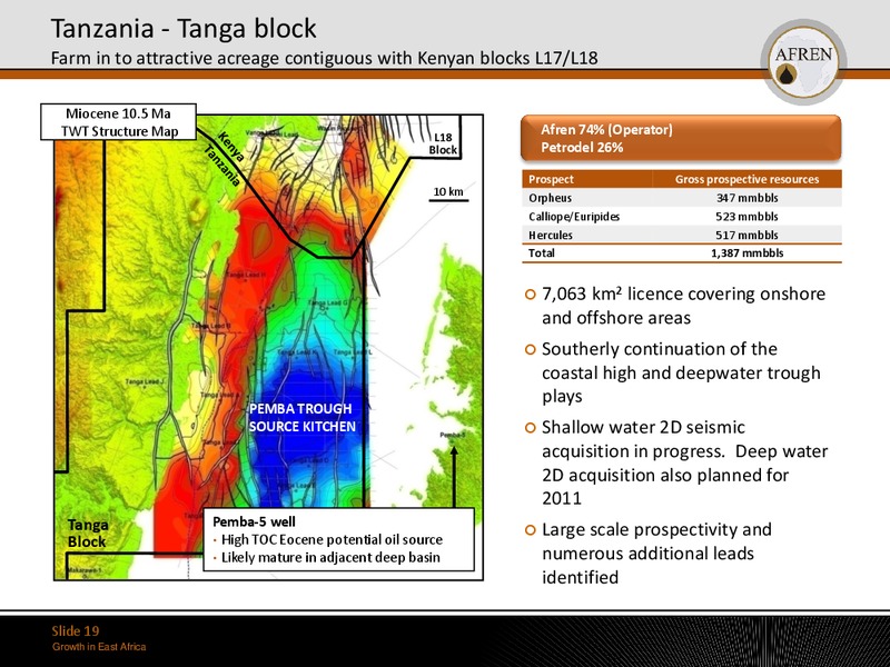 May 2011 Investor Presentation – Afren Plc – slide 18