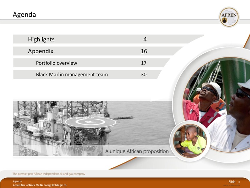 Acquisition of Black Marlin Holdings Ltd – Afren Plc – slide 2