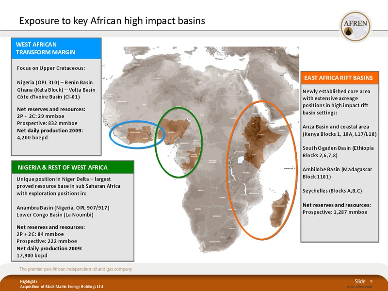 Acquisition of Black Marlin Holdings Ltd – Afren Plc – slide 8