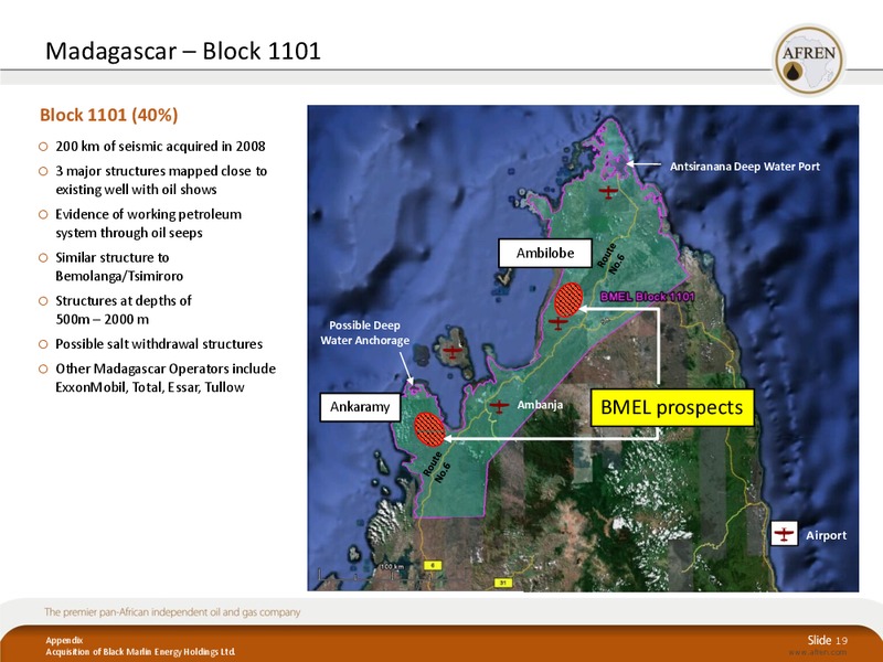 Acquisition of Black Marlin Holdings Ltd – Afren Plc – slide 18