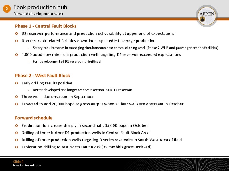 July 2011 Investor Presentation – Afren Plc – slide 8