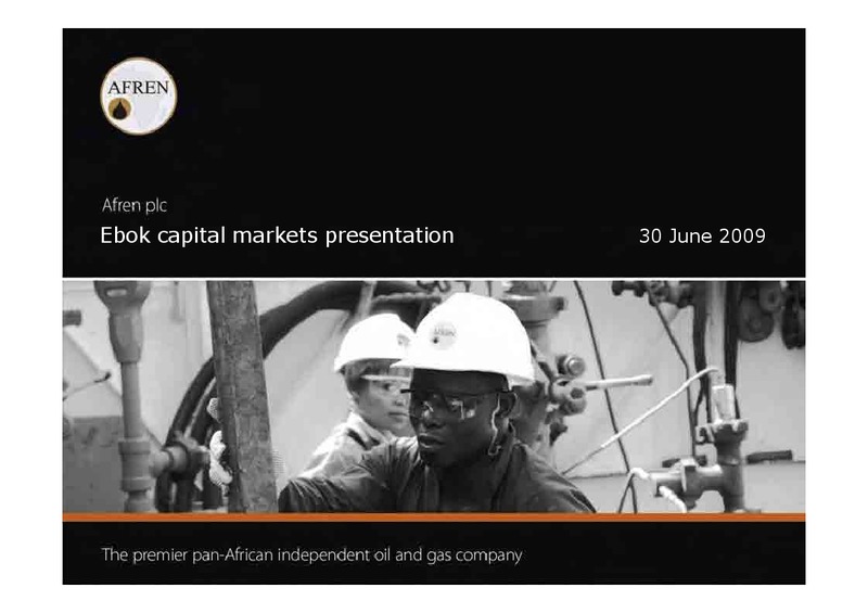 Ebok Capital Markets Presentation – Afren Plc – slide 1