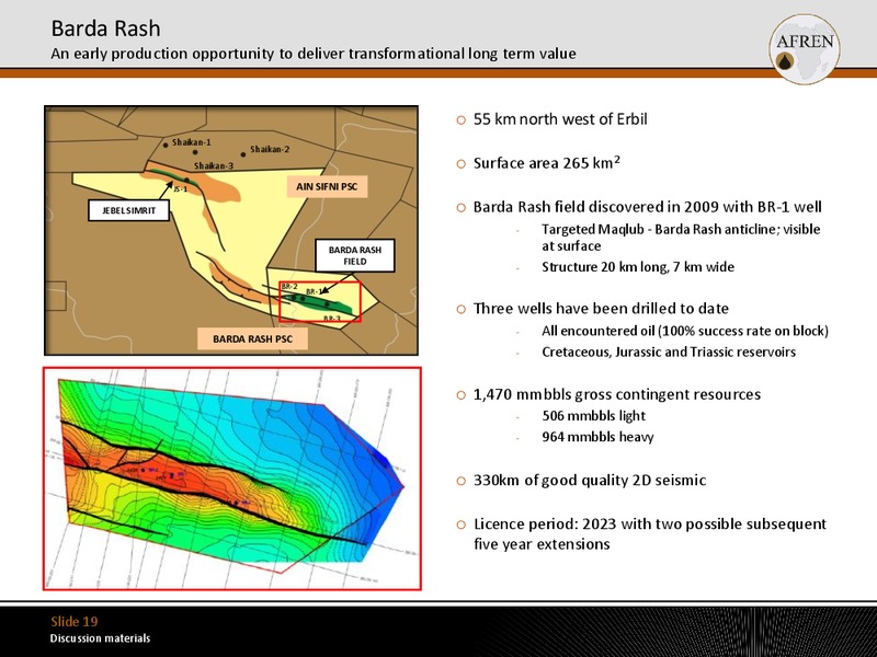 Acquisition and strategic entry into the Kurdistan region of Iraq – Afren Plc – slide 18