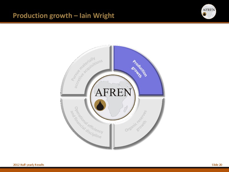 2012 Half Yearly Results – Afren Plc – slide 19