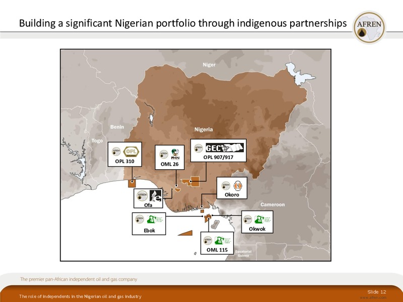 October 2010 Investor Presentation – Afren Plc – slide 11