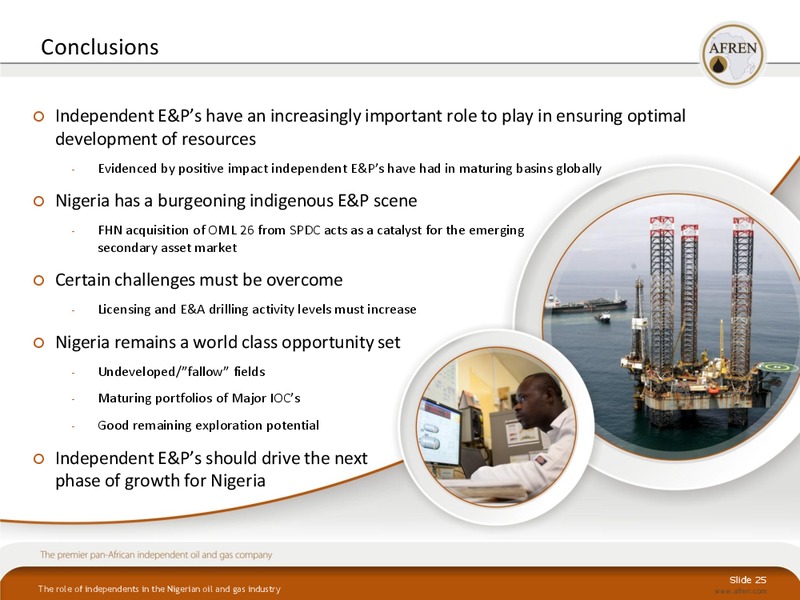 October 2010 Investor Presentation – Afren Plc – slide 24