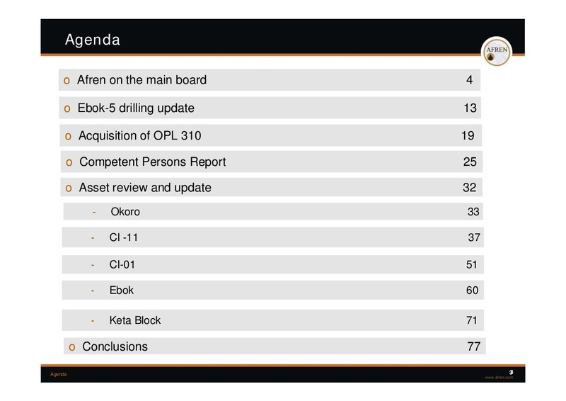 November 2009 Investor Presentation – Afren Plc – slide 2