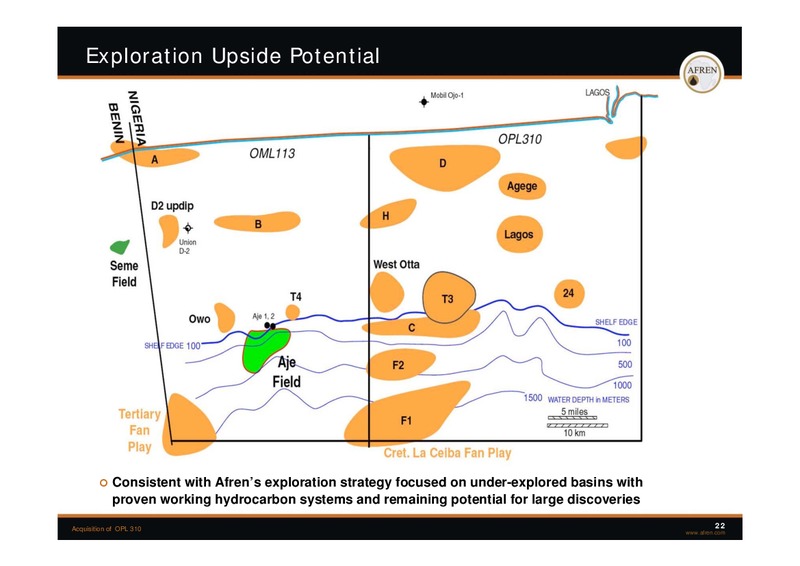 November 2009 Investor Presentation – Afren Plc – slide 21