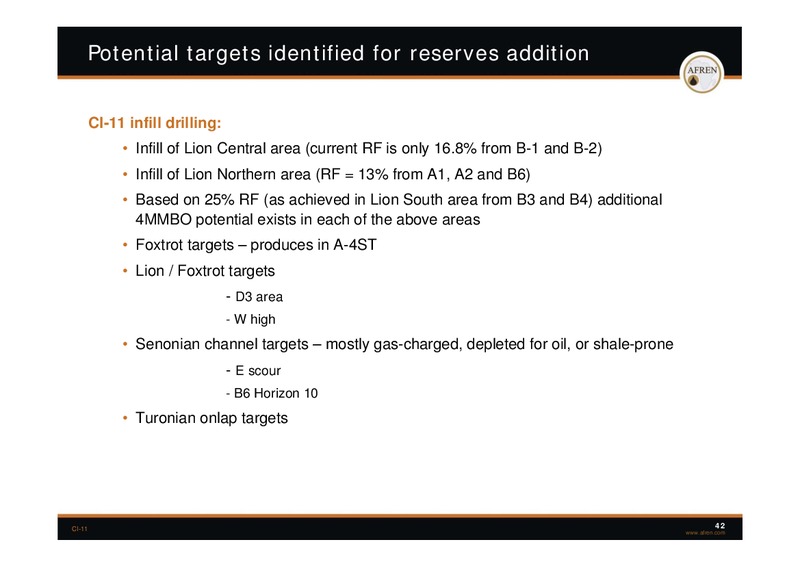 November 2009 Investor Presentation – Afren Plc – slide 41