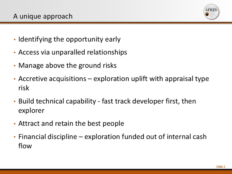 November 2013 Investor Presentation – Afren Plc – slide 2