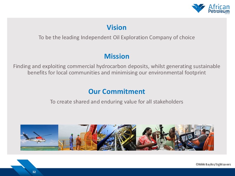 February 2015 Investor Presentation – African Petroleum – slide 31