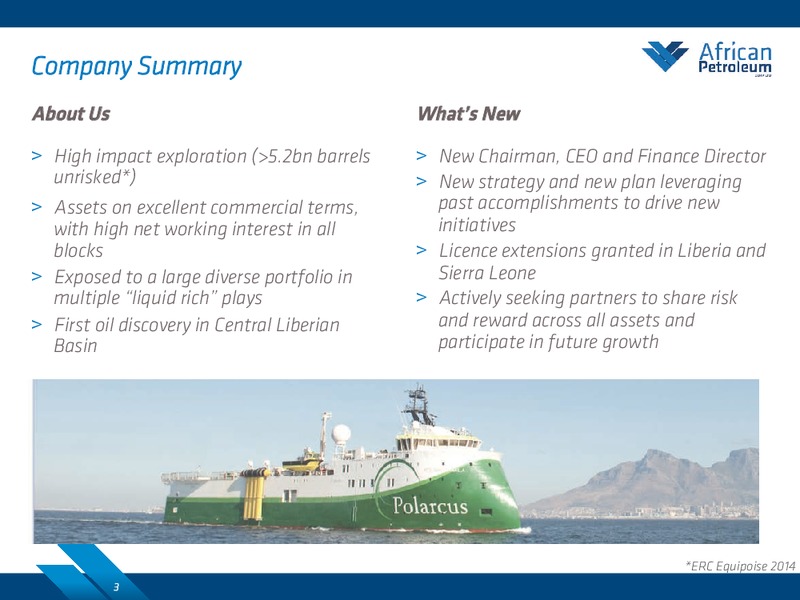 APPEX GLOBAL – African Petroleum – slide 2