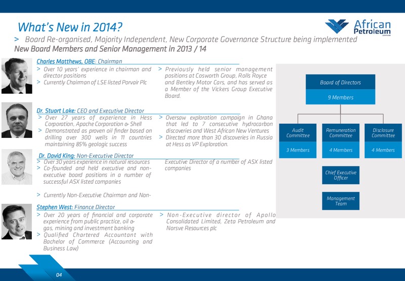 PARETO EP INDEPENDENTS CONFERENCE – African Petroleum – slide 3
