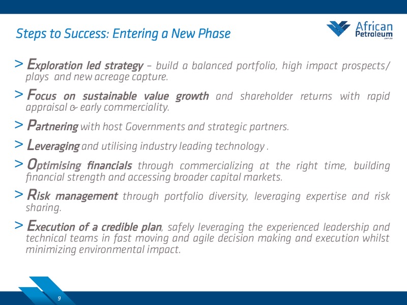 COMPANY PRESENTATION: NATURAL RESOURCES FORUM – African Petroleum – slide 8