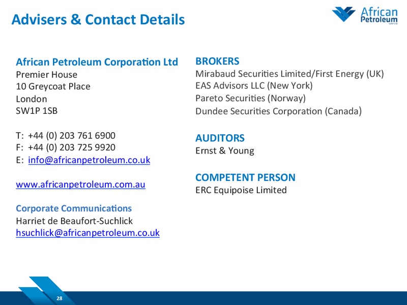 Natural Resources Forum – African Petroleum – slide 27