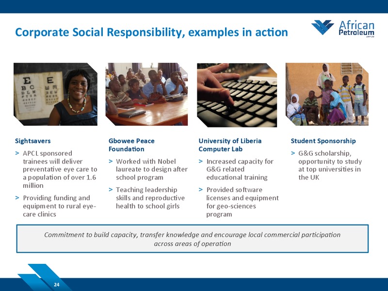 MAY 2014 CORPORATE PRESENTATION – African Petroleum – slide 24