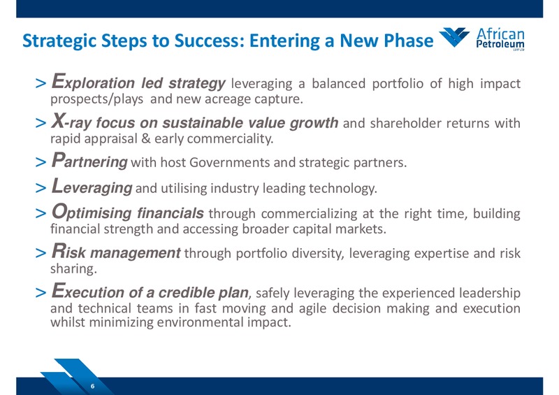 SEPTEMBER 2014 COMPANY PRESENTATION – African Petroleum – slide 5