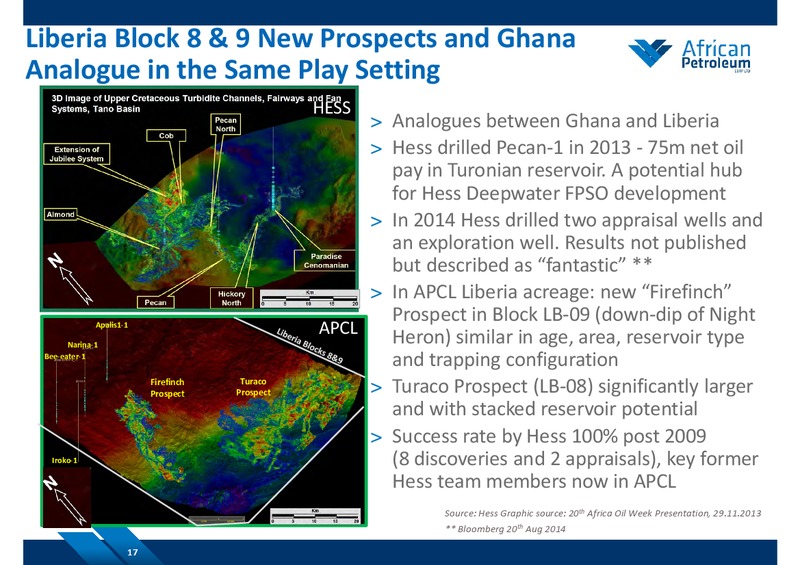 SEPTEMBER 2014 COMPANY PRESENTATION – African Petroleum – slide 16