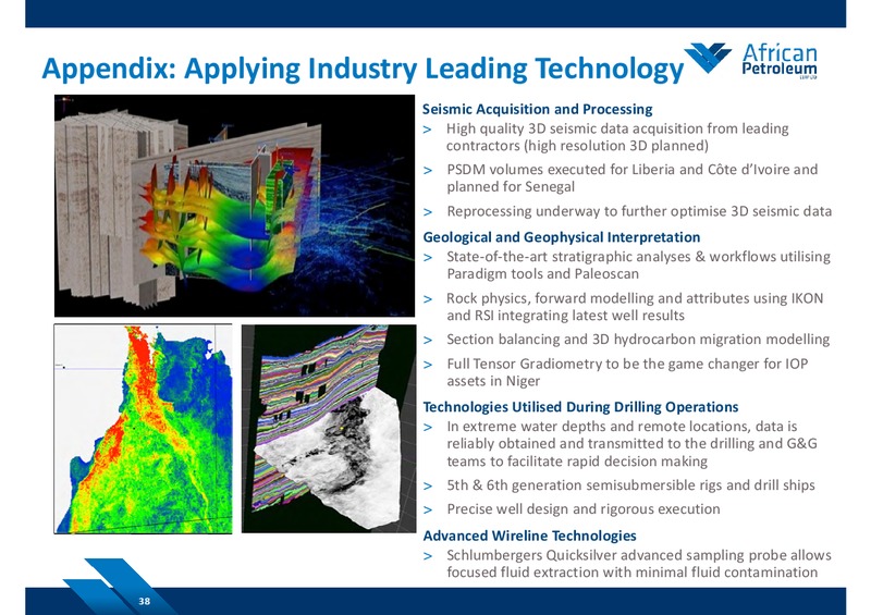 SEPTEMBER 2014 COMPANY PRESENTATION – African Petroleum – slide 37