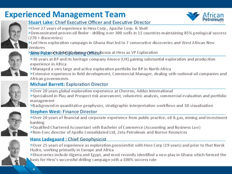 October 2014 Investor Presentation – African Petroleum – slide 3
