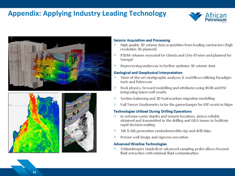 October 2014 Investor Presentation – African Petroleum – slide 32