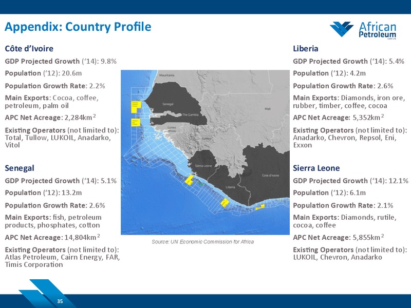 October 2014 Investor Presentation – African Petroleum – slide 34