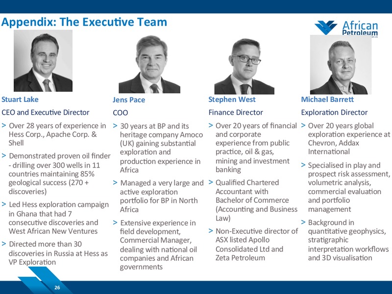 NOVEMBER 2014 COMPANY PRESENTATION – African Petroleum – slide 25