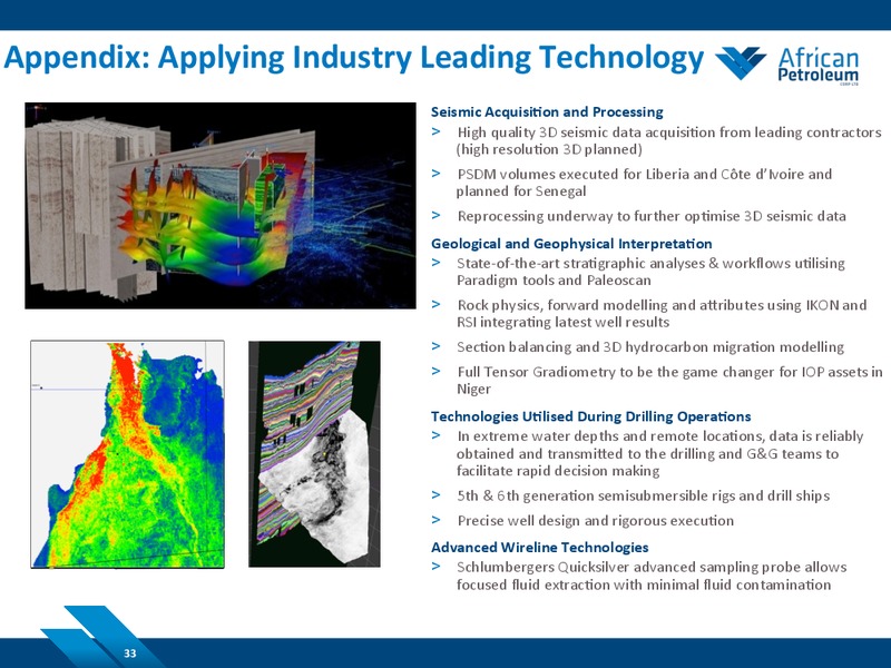 NOVEMBER 2014 COMPANY PRESENTATION – African Petroleum – slide 32